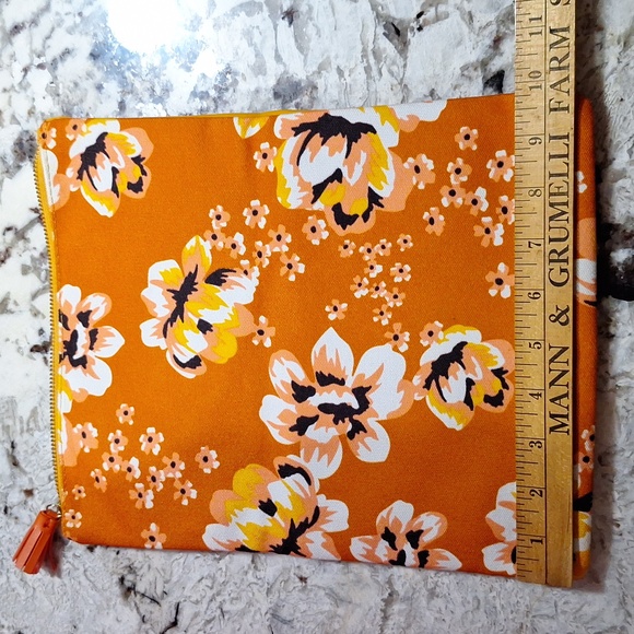 🍊 Rachel Pally Zahara fold over orange floral clutch - Picture 9 of 12